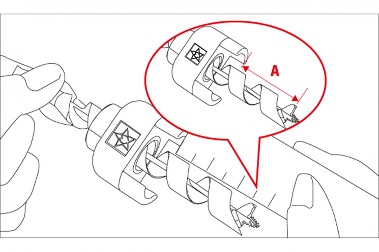 皿取錐で下穴あけ、ダボ穴あけ、ドリルストッパー