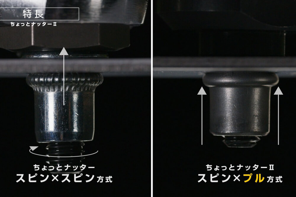 薄板やパイプにナット部(雌ねじ)が簡単に作れる!「ちょっと 薄板やパイプにナット部(雌ねじ)が簡単に作れる!「ちょっと